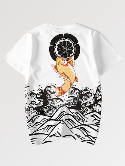 Camiseta Carpa Koi - Blanco / M