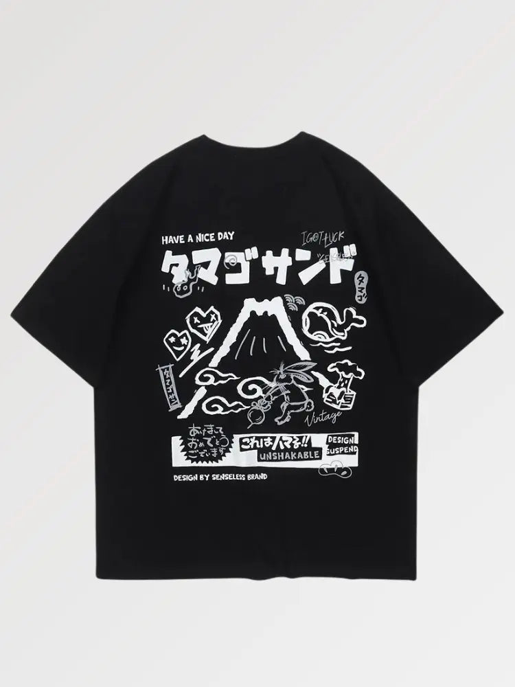 Camiseta Fuji - Negro / S