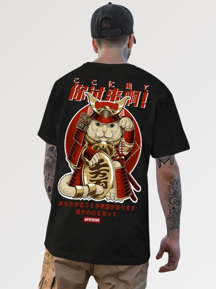 Camiseta Gato Samurái