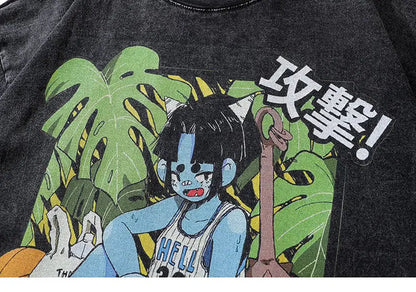 Camiseta Japonesa Demonio Azul