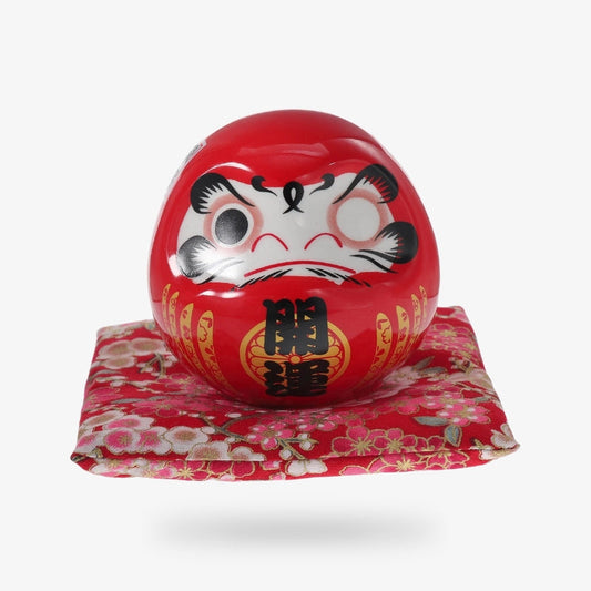 Daruma con Cojín - 9cm Rojo