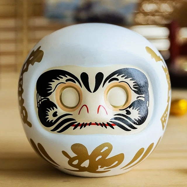 Hucha Daruma - 11cm Blanco