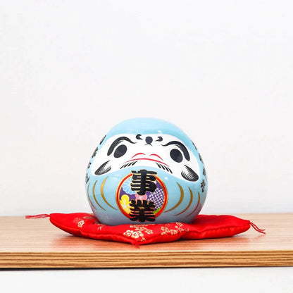 Hucha Daruma con Cojín - 11cm Azul