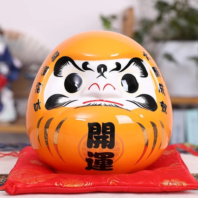 Hucha Daruma Grande - 19cm Naranja