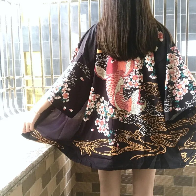 Kimono de Mujer Corto - Carpa Koi