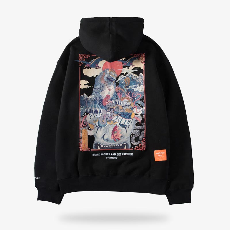 Sudadera Demonios Japoneses - Negro / S