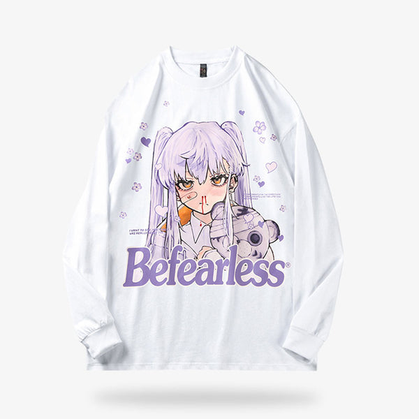 Sudadera Japonesa Be Fearless - S / Blanco