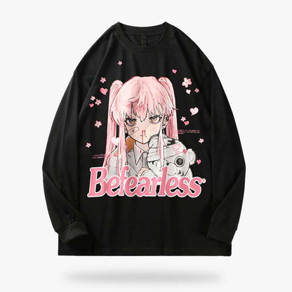 Sudadera Japonesa Be Fearless - S / Negro