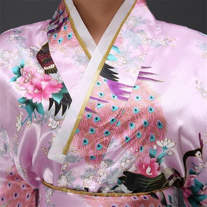 Yukata Mujer - Rosado con Flores