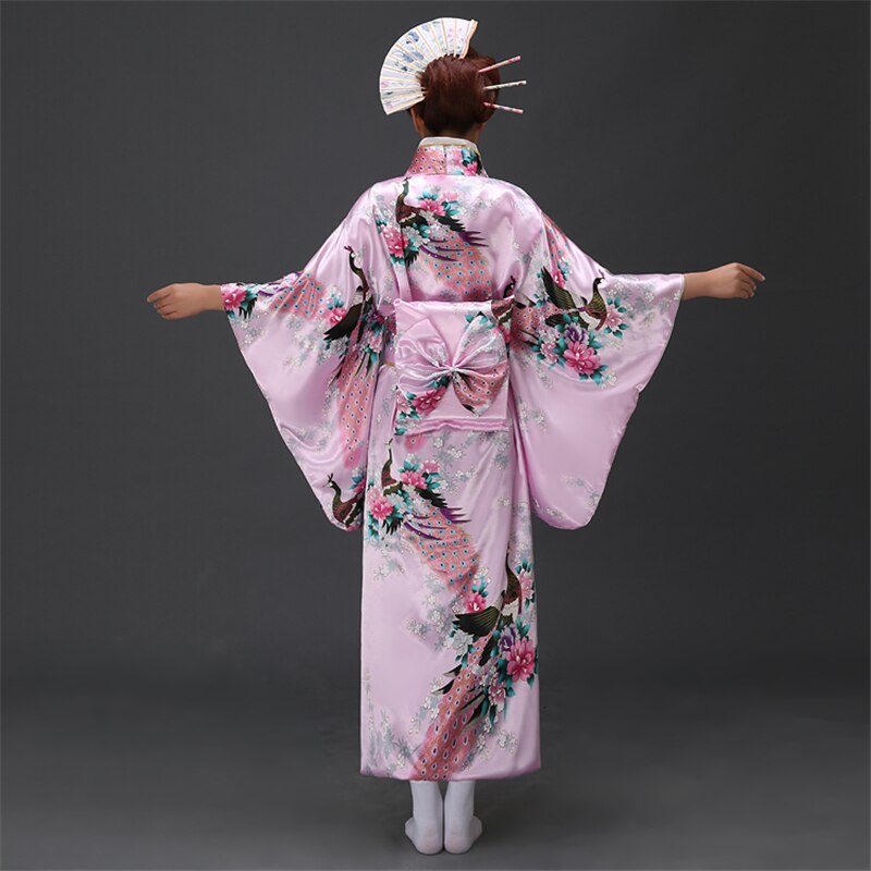 Yukata Mujer - Rosado con Flores